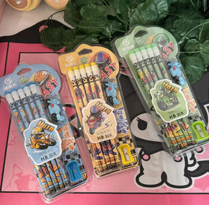 Set of three HB pencils for kids with a cool motorcycle print, a fun stationery kit for drawing and writing.
www.usmile.toys