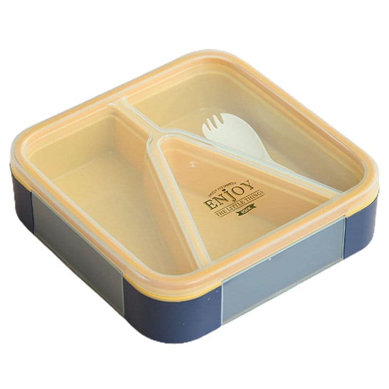 Colorful divided lunch boxes for kids, promoting healthy and organized meals for school or picnics. www.usmile.toys