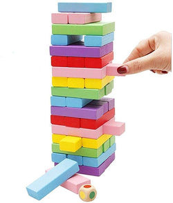 Boxed set of 48 multi-colored wooden blocks for tower building and strategy games. www.usmile.toys