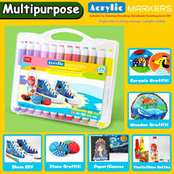 Set of 24 Non-Toxic Acrylic Markers for Kids: Includes a wide range of bright colors for artistic expression.
www.usmile.toys