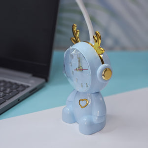 "Usmile Toys pink bunny clock and moon night light for kids – cute bedroom decor and functional alarm." www.usmile.toys