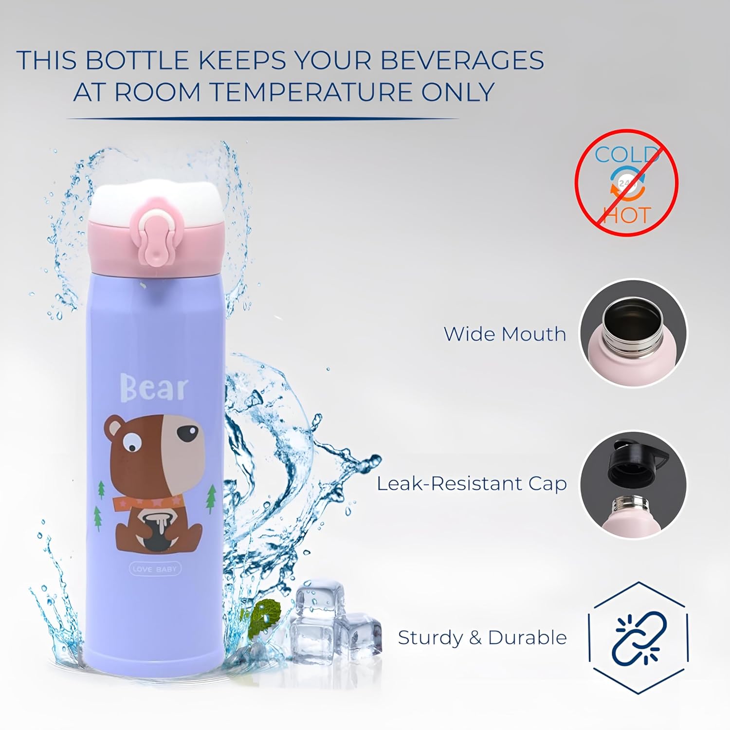 Durable stainless steel thermal flasks for kids with secure lids, perfect for school, travel, and everyday hydration. www.usmile.toys