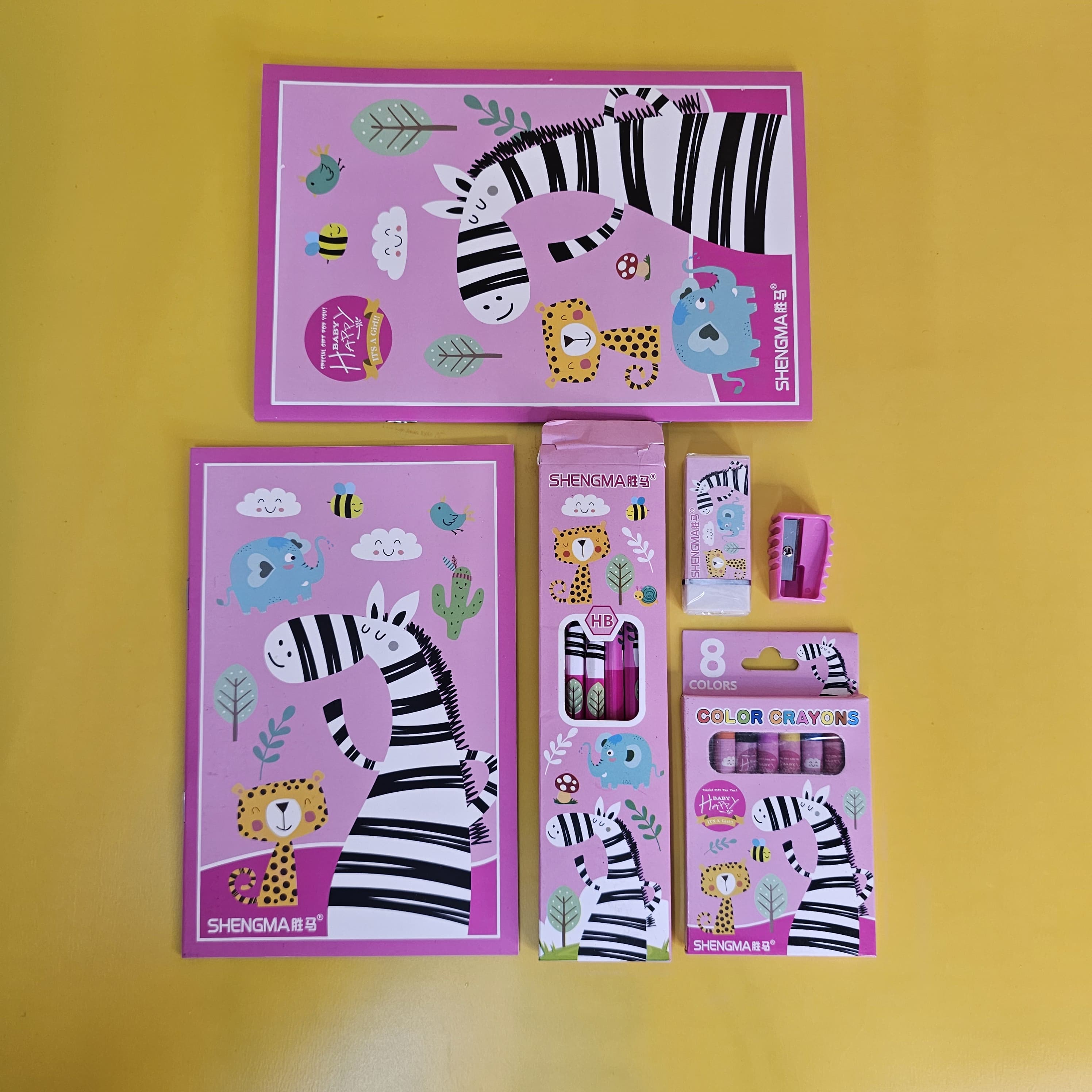 Shop this adorable children's stationery set with notebooks, pencils, crayons, and more at Usmile Toys www.usmile.toys.
