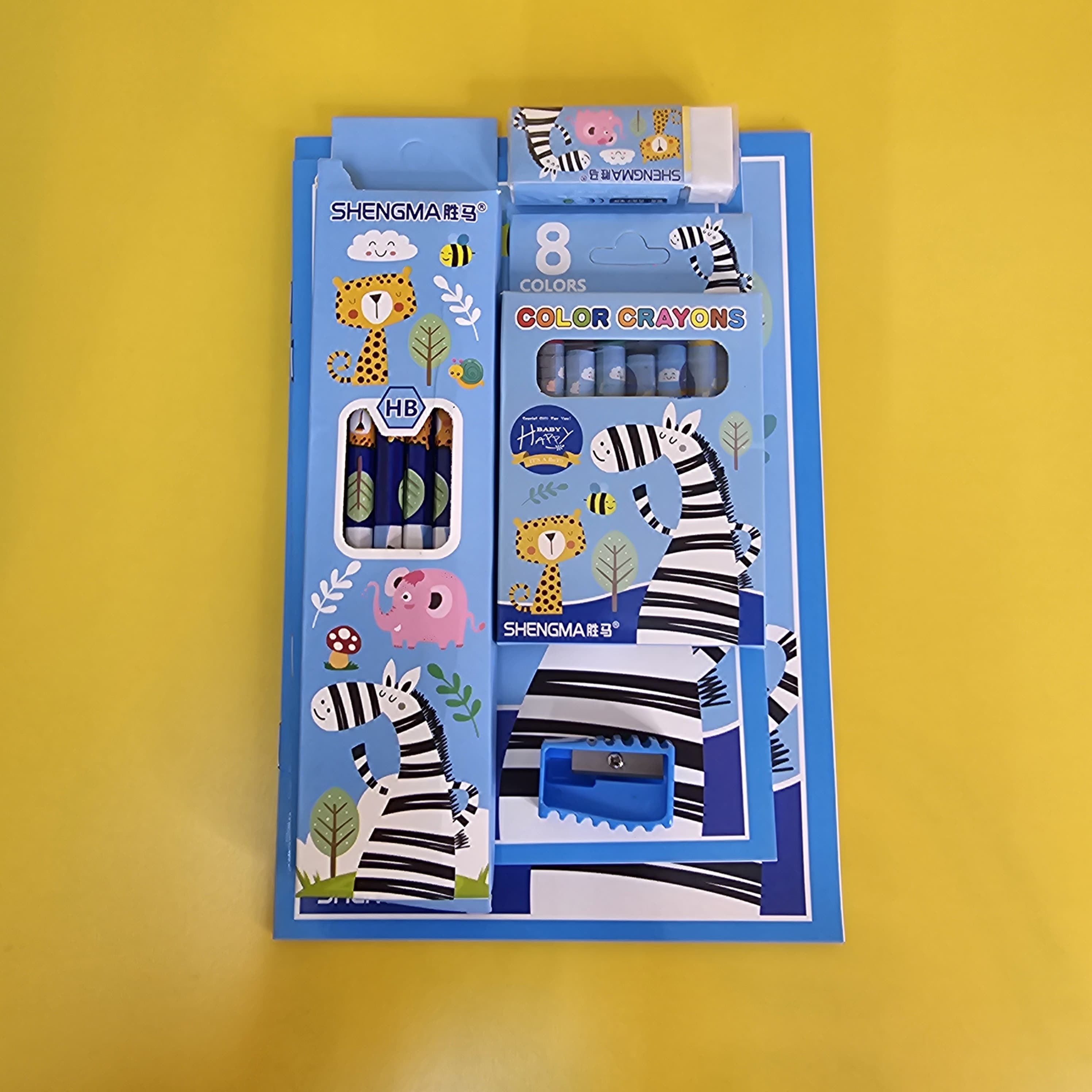  This kit includes notebooks with zebras and lions, perfect for school and drawing.
www.usmile.toys