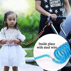 Secure and comfortable anti-lost wrist strap for babies and toddlers in blue, promoting safety and peace of mind for parents while out and about, a reliable product from Usmile Toys. www.usmile.toys