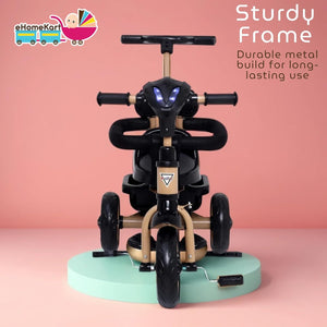 Tricycle for toddlers and young children, 4-stage convertible design with parent control, shop at www.usmile.toys