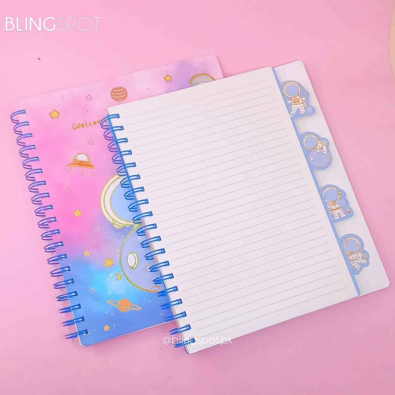 This A5 size journal comes with a spiral cover, astronaut highlighter, and a 10-in-1 colour pen for creative writing.
Explore our wide range of fun and engaging diaries and stationery for kids with space designs at Usmile Toys www.usmile.toys.