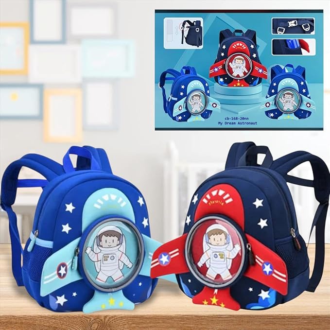 Kids' Space Rocket Backpack with Astronaut: Features a smiling cartoon character in a spaceship. Great for school and travel.
www.usmile.toys