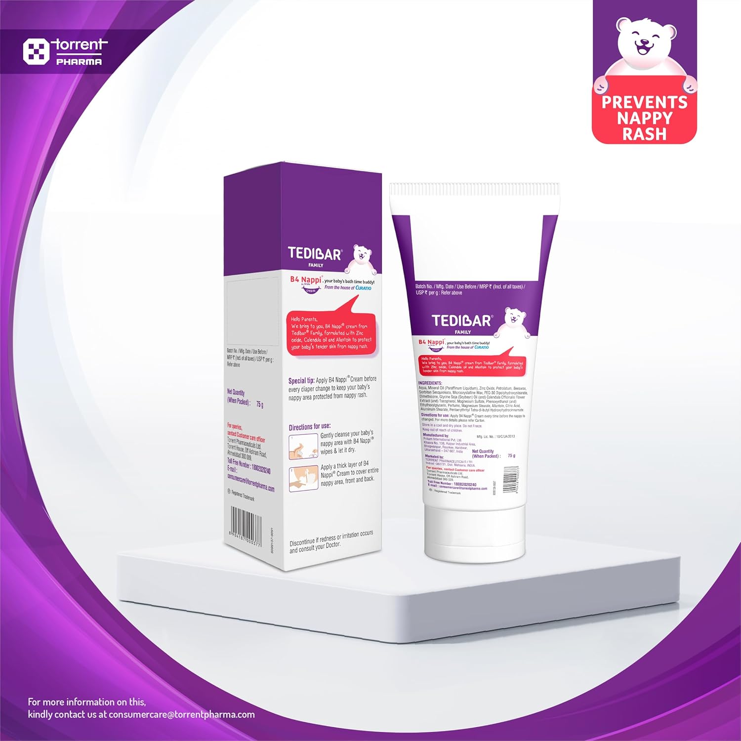 B4 Nappi Cream 75gm - Diaper Rash Prevention Cream.
www.usmile.toys 