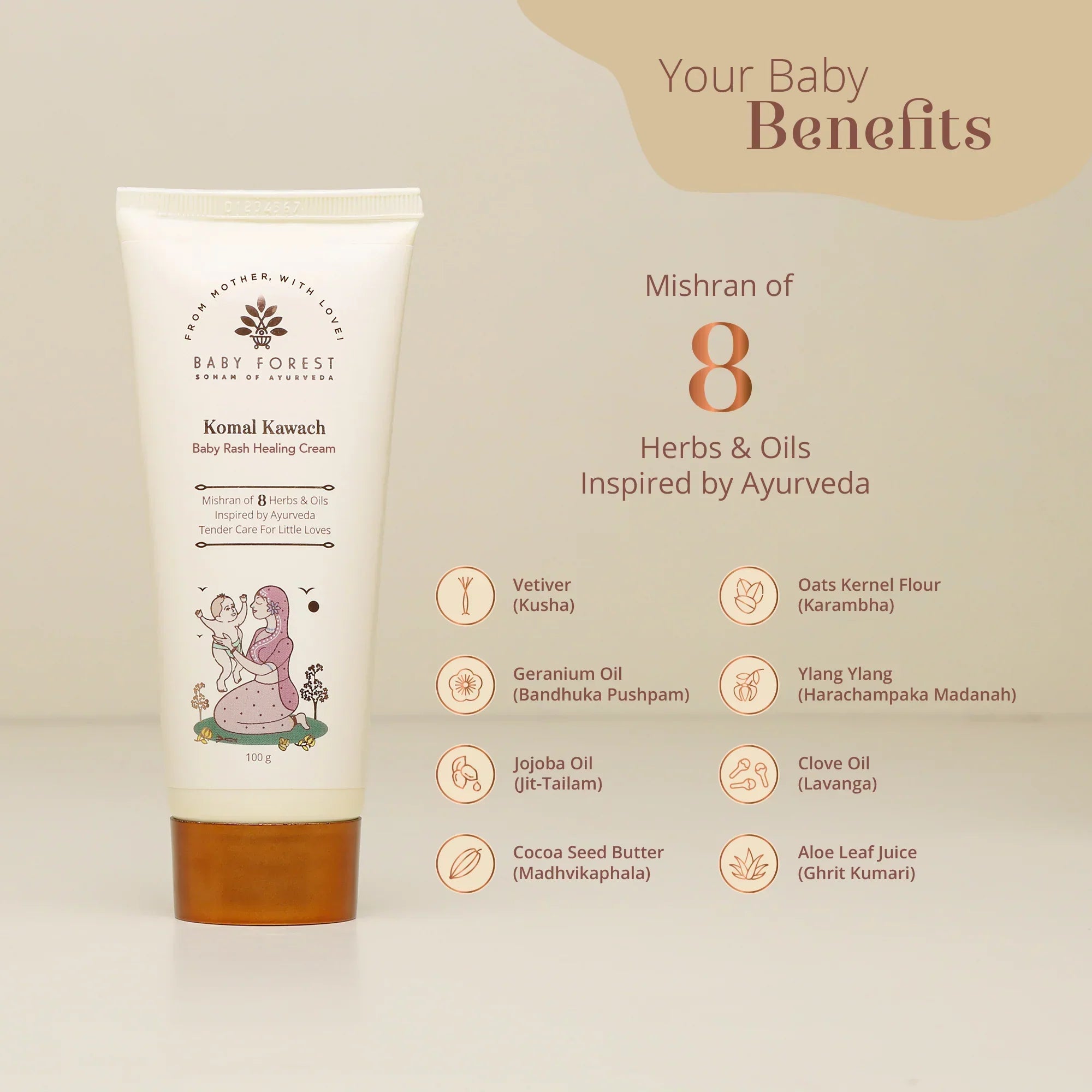 Baby Forest Komal Kawach Baby Rash Healing Cream