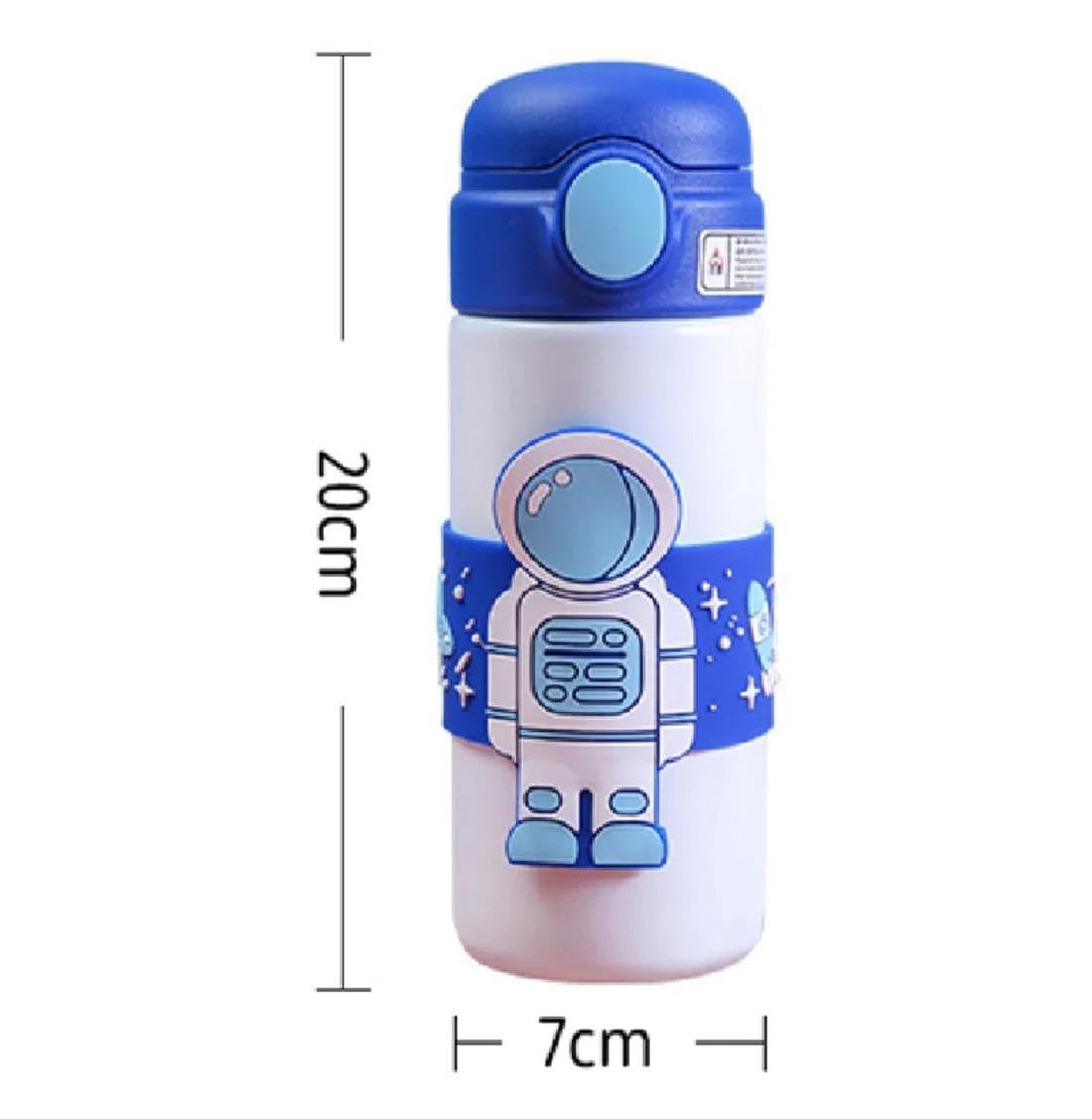 Keep drinks perfectly chilled or warm with this fun 500 ML astronaut-themed insulated stainless steel water bottle, designed for active kids. A stylish and practical choice from uSmile.toys www.usmile.toys