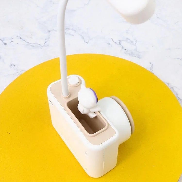 "Light up learning with this fun camera-shaped LED desk lamp for kids, also serving as a pencil holder and sharpener. A perfect, multi-functional addition to any study space from uSmile.toys." www.usmile.toys