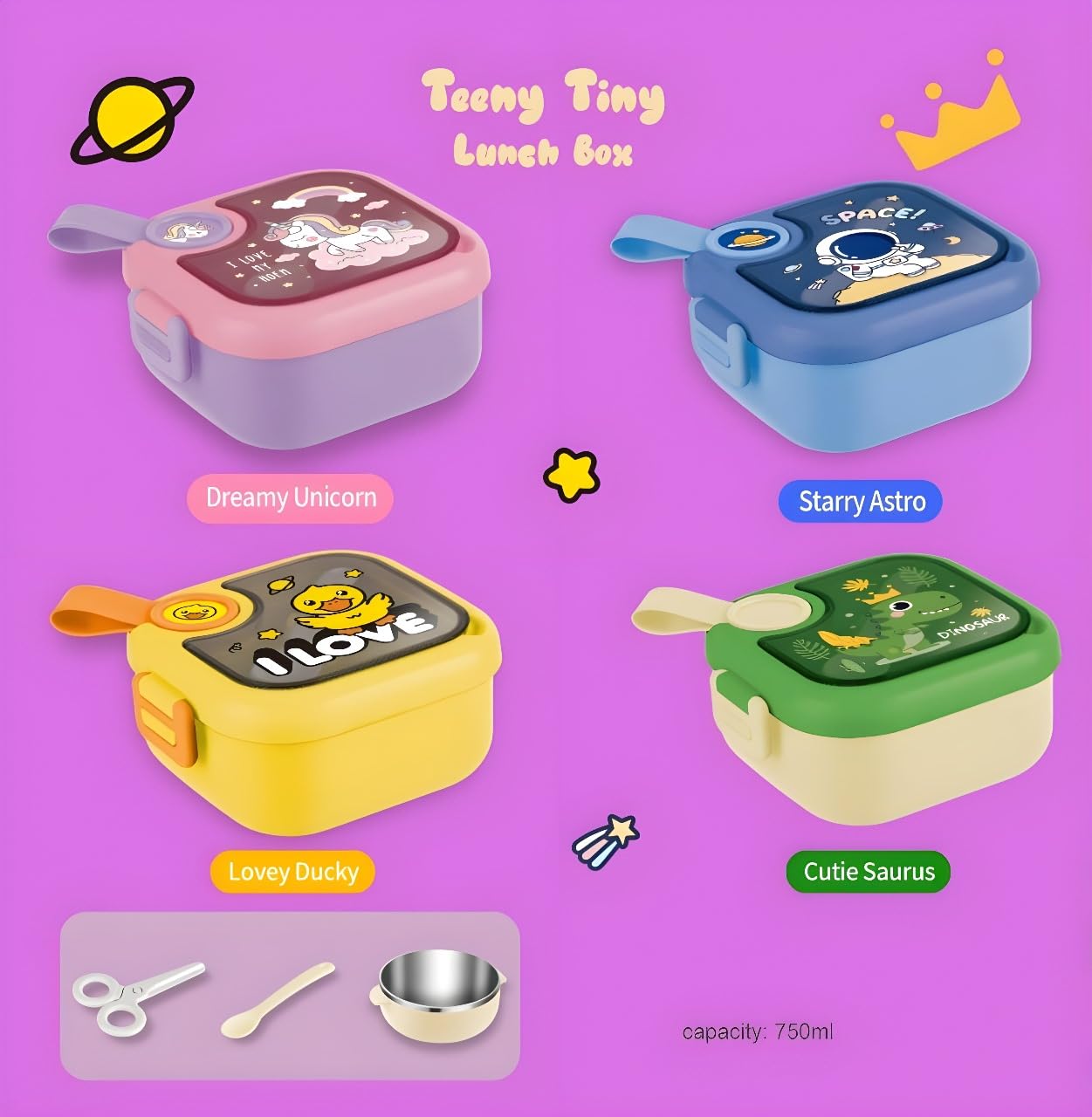 Space Theme Kids Lunch Box Single Compartment These stylish and durable lunch containers are ideal for school, office, and travel use. Available at www.usmile.toys, your trusted online store for toys, kids stationery, return gifts, baby products, and essentials. Enhance your lunchtime experience with our leakproof, multi-compartment bento boxes designed for easy packing and freshness retention