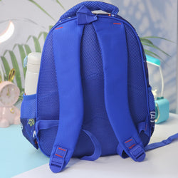 "Stylish and practical Usmile Toys backpack for boys, adorned with popular cartoon superhero characters, including Iron Man and Thor." www.usmile.toys