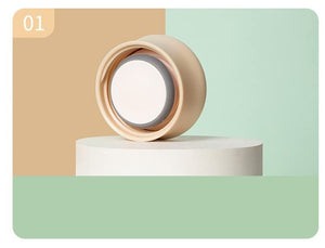 Cream-colored stainless steel insulated water bottle for kids with a brown cap, featuring a cute 'lovely bear' cartoon design. Keeps drinks hot or cold. Ideal for school or travel from uSmile.toys." WWW.USMILE.TOYS