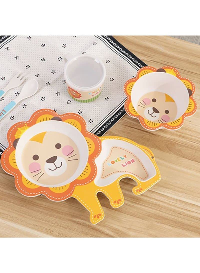 Bamboo Fiber Kids Dinner Set - Lion: Includes plate, bowl, cup, fork, and spoon with a lovely lion theme. Eco-friendly.
www.usmile.toys