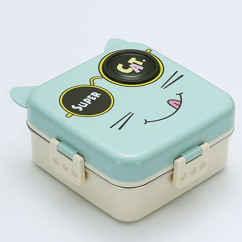 Super cat school lunch box These stylish and durable lunch containers are ideal for school, office, and travel use. Available at www.usmile.toys, your trusted online store for toys, kids stationery, return gifts, baby products, and essentials. Enhance your lunchtime experience with our leakproof, multi-compartment bento boxes designed for easy packing and freshness retention