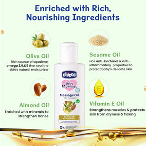 Chicco Baby Moments Massage Oil, New Advanced Non-sticky & Moisturizing Formula with Natural Ingredients to Prevent Dryness, Suitable for Baby’s Skin, Hair & Scalp,
www.usmile.toys