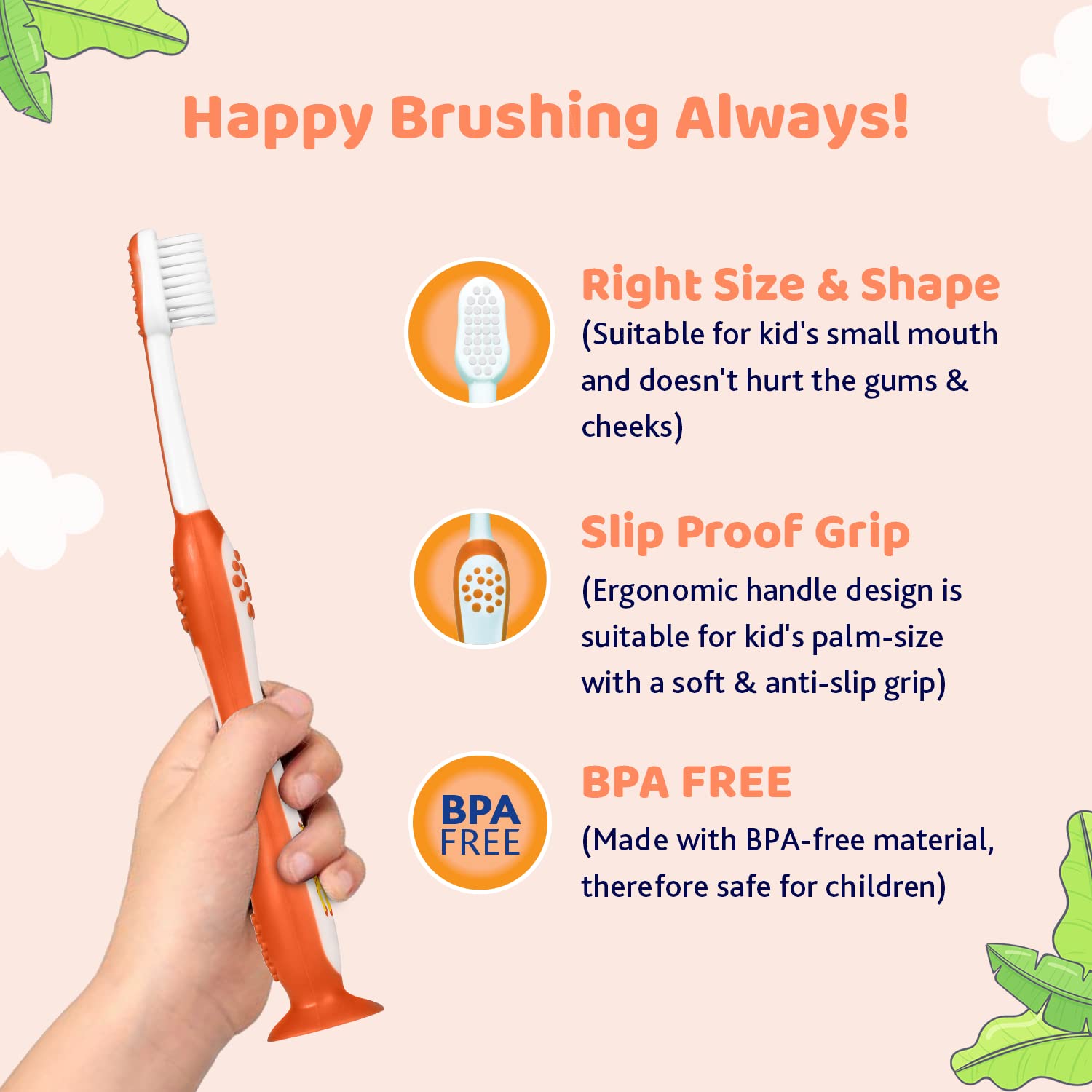 Chicco Toothbrush Orange | 3Y-8Y