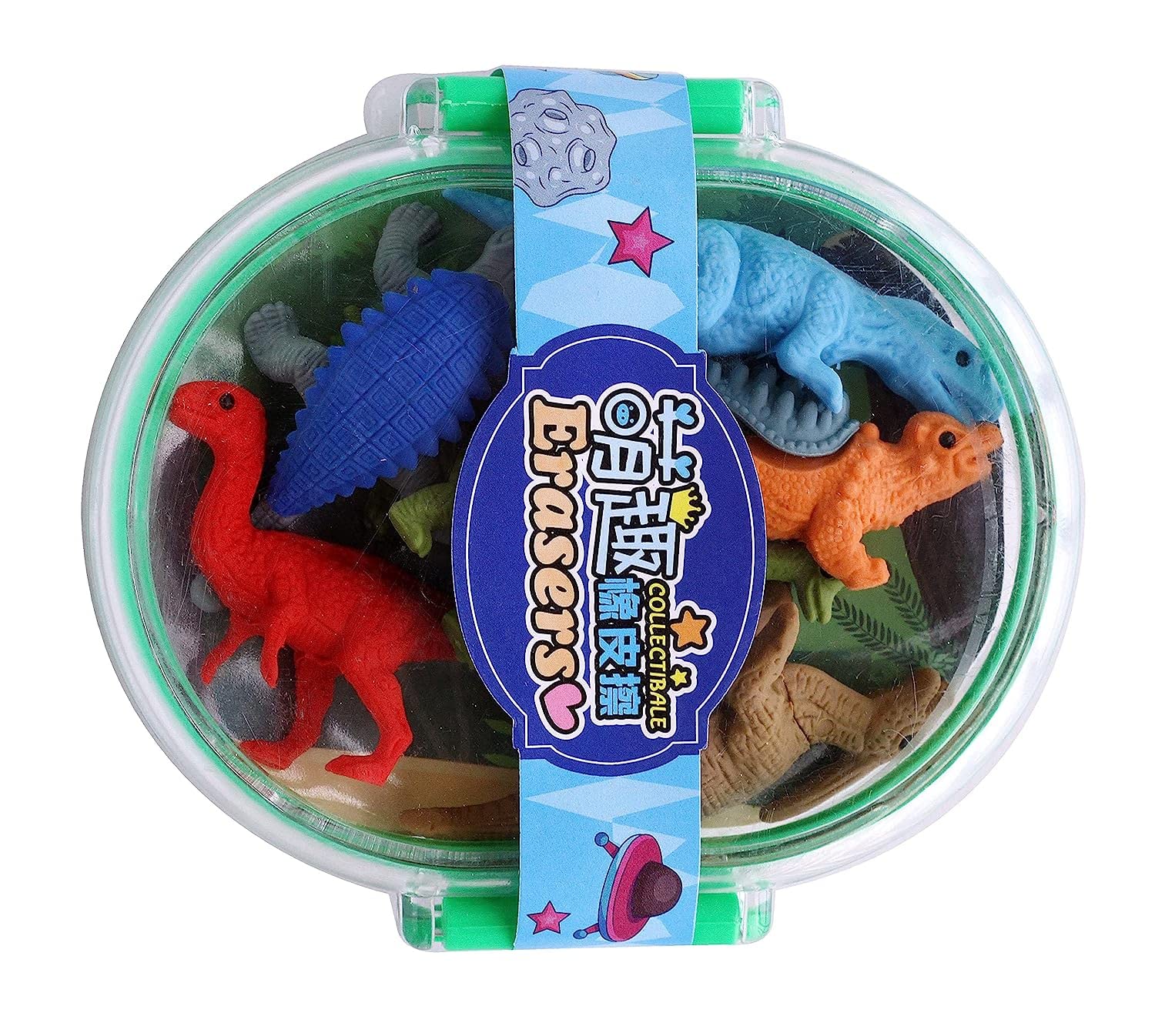 Eraser Set for Kids featuring Dessert, Fashion, Space, and Dinosaur themes.
Shop these collectible and 3D novelty erasers at Usmile Toys.