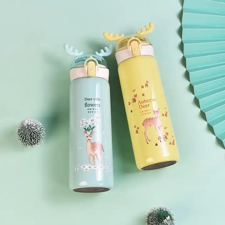 Stainless Steel Water Bottles with Deer Design: Features "Winter Deer," "Autumn Deer," and "Deer with Flowers" themes.
www.usmile.toys