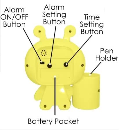 Cute Bee Shaped Alarm Clock: Includes a pen cup for stationery. Fun and practical desk accessory.
www.usmile.toys