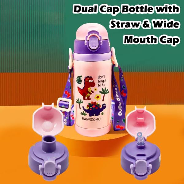 Stainless Steel Hot & Cold Water Bottle with Dinosaurs: Features adorable cartoon dinosaurs. Durable and insulated for kids.
www.usmile.toys