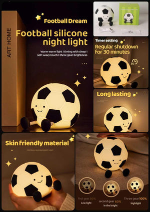 Score big on bedtime comfort with this fun football-shaped silicone night light, perfect for kids who love sports. Provides a soft, comforting glow for sweet dreams. Find it at uSmile.toys." www.usmile.toys