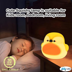 Silicone Night Lamp For Kids - Cute Bird