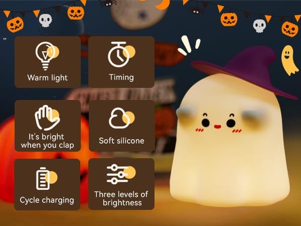 Kids Ghost Night Light - Silicone | uSmile.toys" www.usmile,.toys