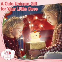 Silicone Night Lamp For Kids - Cute Sitting Unicorn