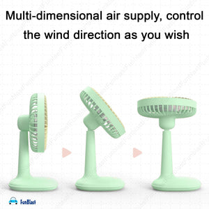 They accurately describe the fan's appearance (color, size) and its primary function. www.usmile.toys