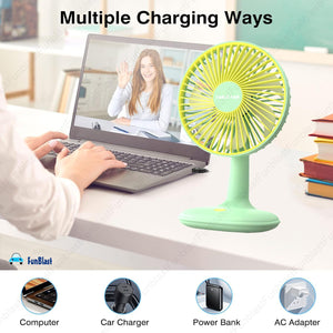 They accurately describe the fan's appearance (color, size) and its primary function. www.usmile.toys