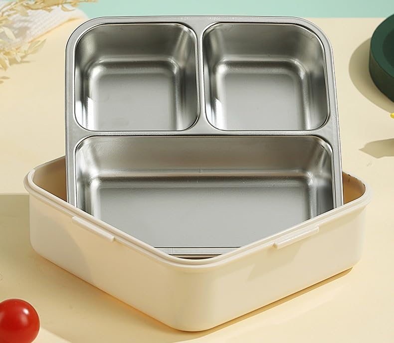 Usmile Toys Super Dinosaur insulated kids lunch boxes, made of stainless steel with separate food sections. www.usmile.toys