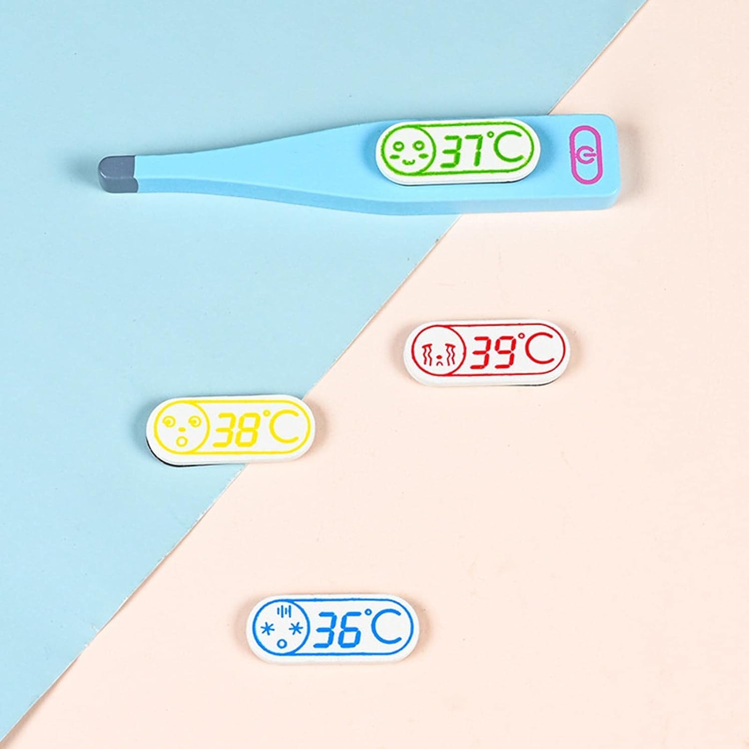 Packaging for a Kids Doctor Kit by Usmile Toys, likely containing a wooden dentist set with a working stethoscope, promoting imaginative role-play." www.usmile.toys