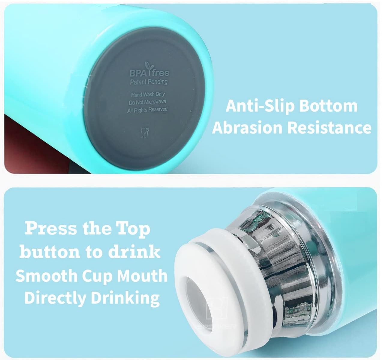 Vacuum Insulated Stainless Steel Thermos: Features a screw-on lid that doubles as a drinking cup.
www.usmile.toys