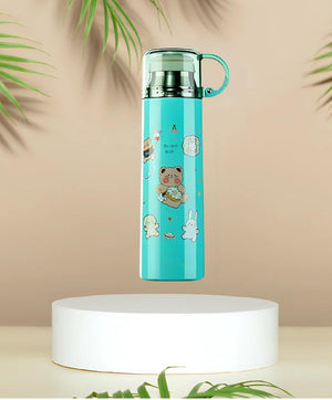 Cute Cartoon Water Bottle with Drinking Cup: Double-walled stainless steel, perfect for travel and daily use.
www.usmile.toys