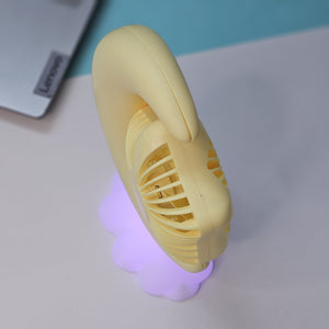 Cute moon and star portable fan, USB rechargeable, ideal return gift from www.usmile.toys