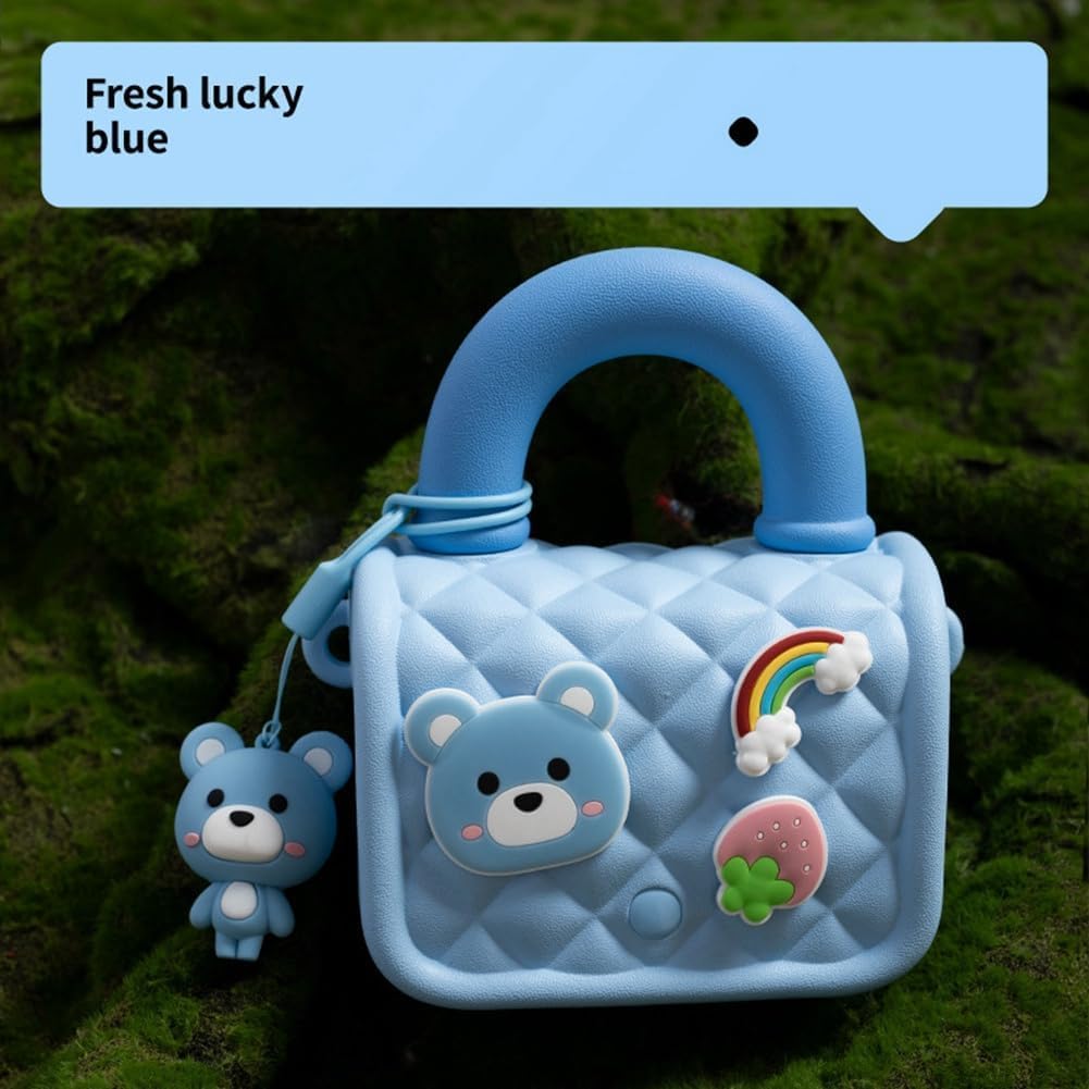 Cute 3D cartoon kids' stylish mini handbag, dust-proof and available in bunny, bear, giraffe, and strawberry rainbow designs for children.

www.usmile.toys