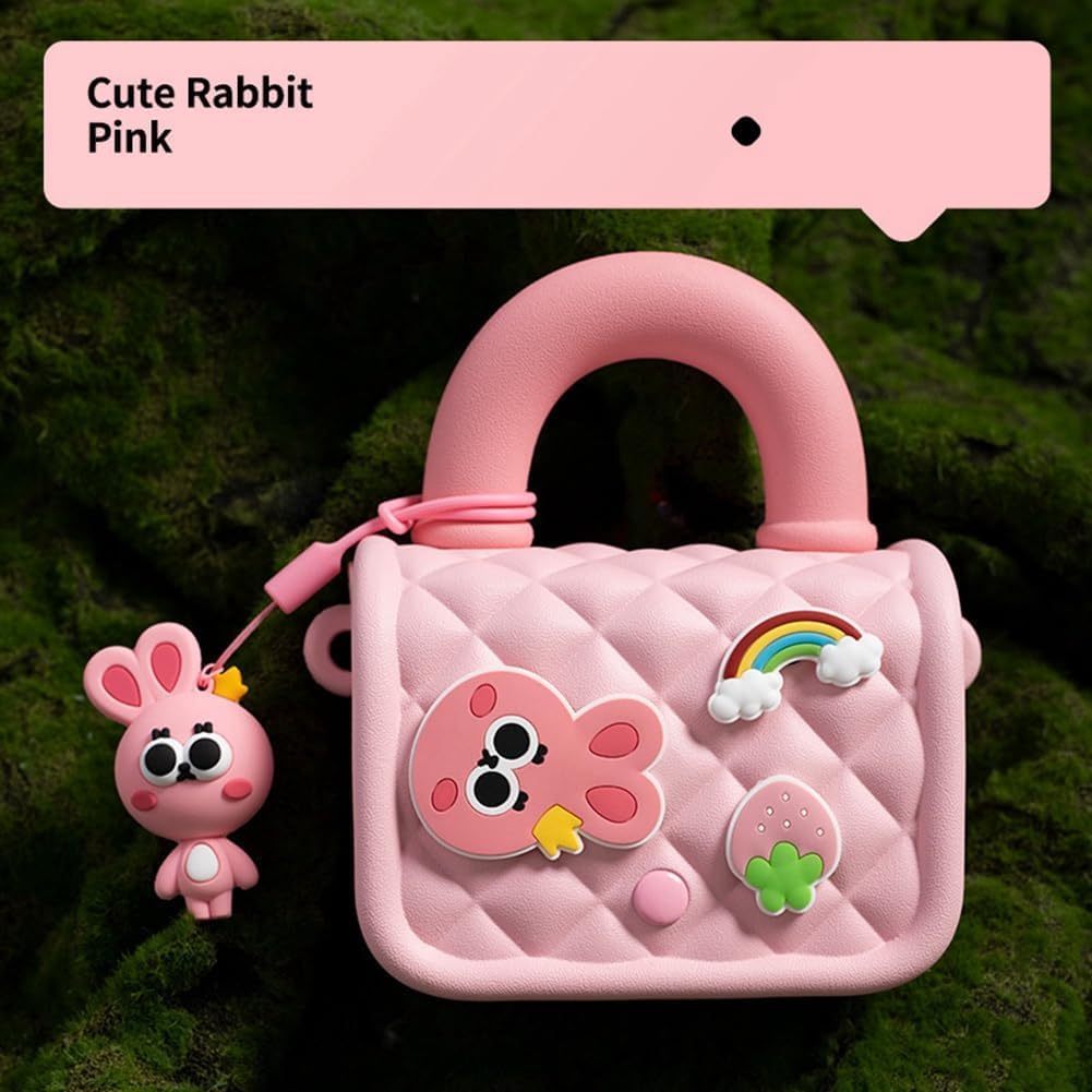 Stylish dust-proof mini handbag for children with 3D cartoon bunny, bear, giraffe, and rainbow strawberry decorations, perfect for little girls.
www.usmile.toys
