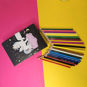Box of erasable colored pencils featuring a vibrant colour, perfect for school art projects and creative drawing for kids from Usmile Toys. www.usmile.toys