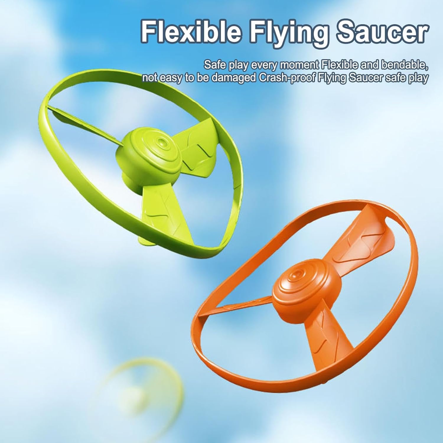 www.usmile.toys Flying Saucer for Children, Flying Disc - Outdoor Toys - Family Fun Flying Disc Playset - Interactive Catching Love Toy
