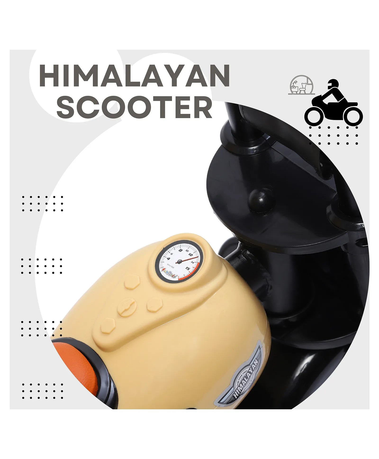 Children's motorcycle-style trike from U Smile Toys, equipped with a comfortable seat and musical features for engaging play. www.usmile.toys