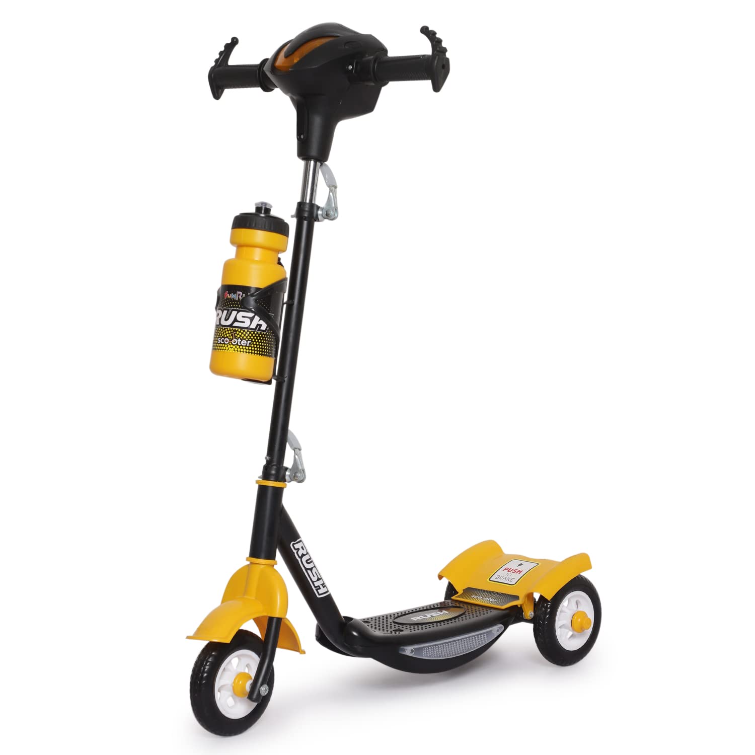 Sleek black Fun Ride Kids Kick Scooter from U Smile Toys, designed for stability and fun, ideal for young riders www.usmile.toys