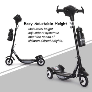 High-quality kids kick scooter with a sturdy frame, water bottle holder, and potential lights on wheels (implied by "with Lights" in title), promoting outdoor activity