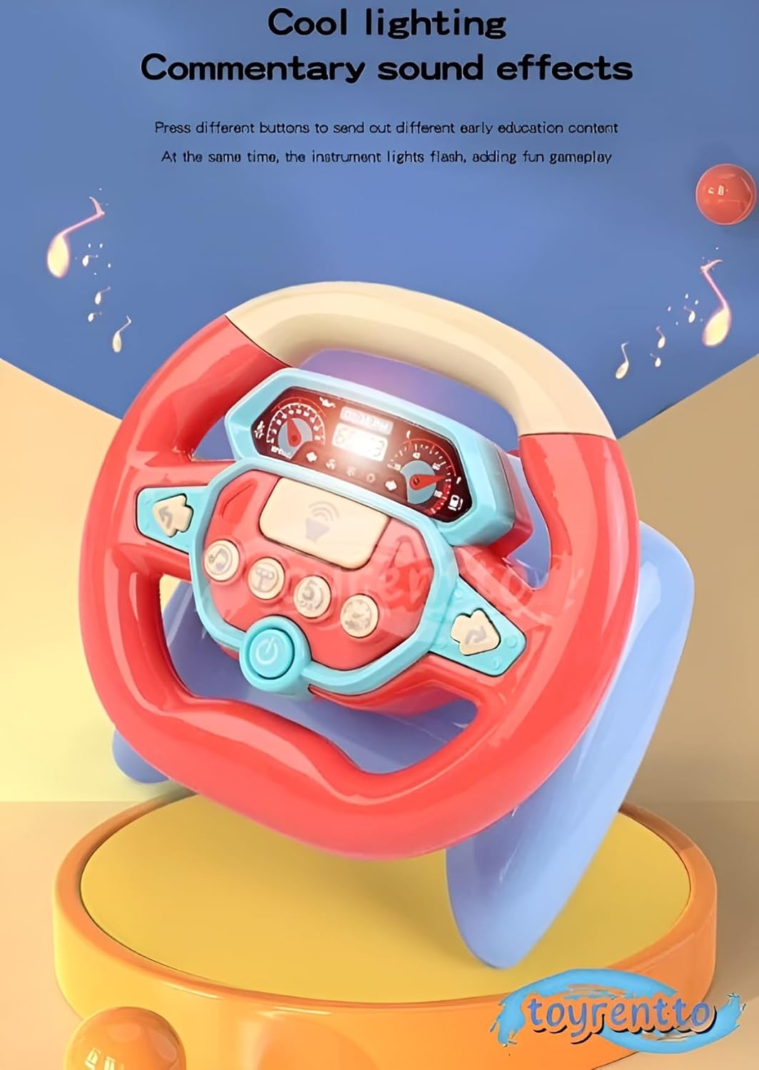 Interactive Educational Musical Steering Wheel Toy