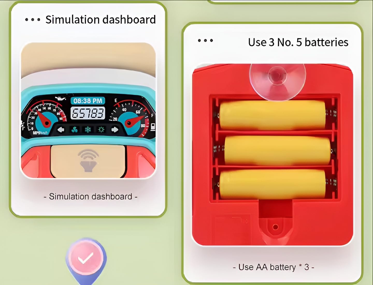 Interactive Educational Musical Steering Wheel Toy