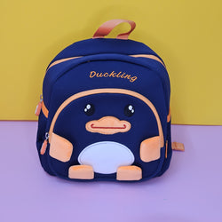Buy cute duckling backpacks for children, set of three in yellow, navy blue, and pink, soft plush design, shop online at usmile.toys