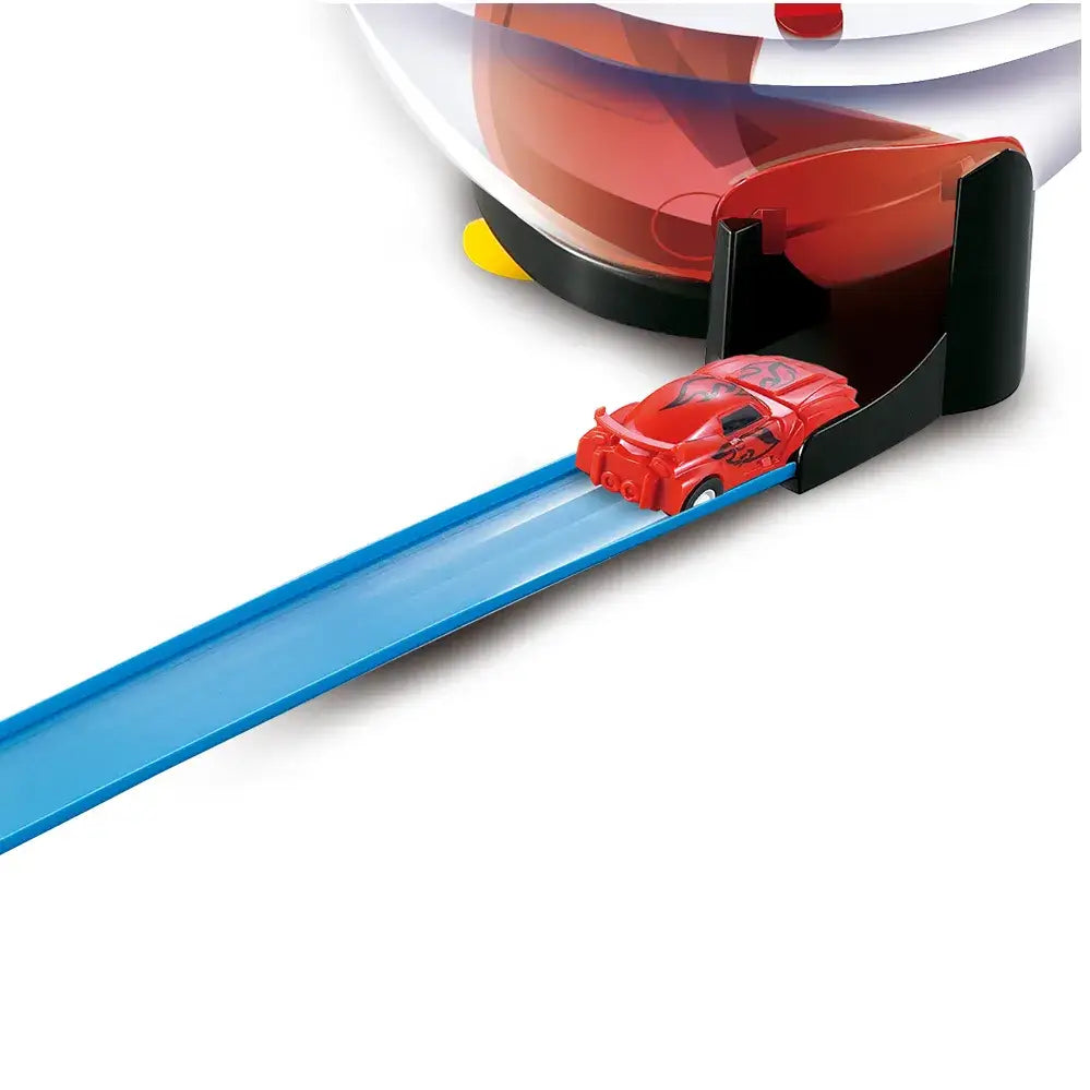 Exciting 360-degree spin race track toy for kids, allowing them to create their own custom race adventures with two pull-back cars. Perfect for developing creativity and hand-eye coordination in children aged 3 and up.www.usmile.com