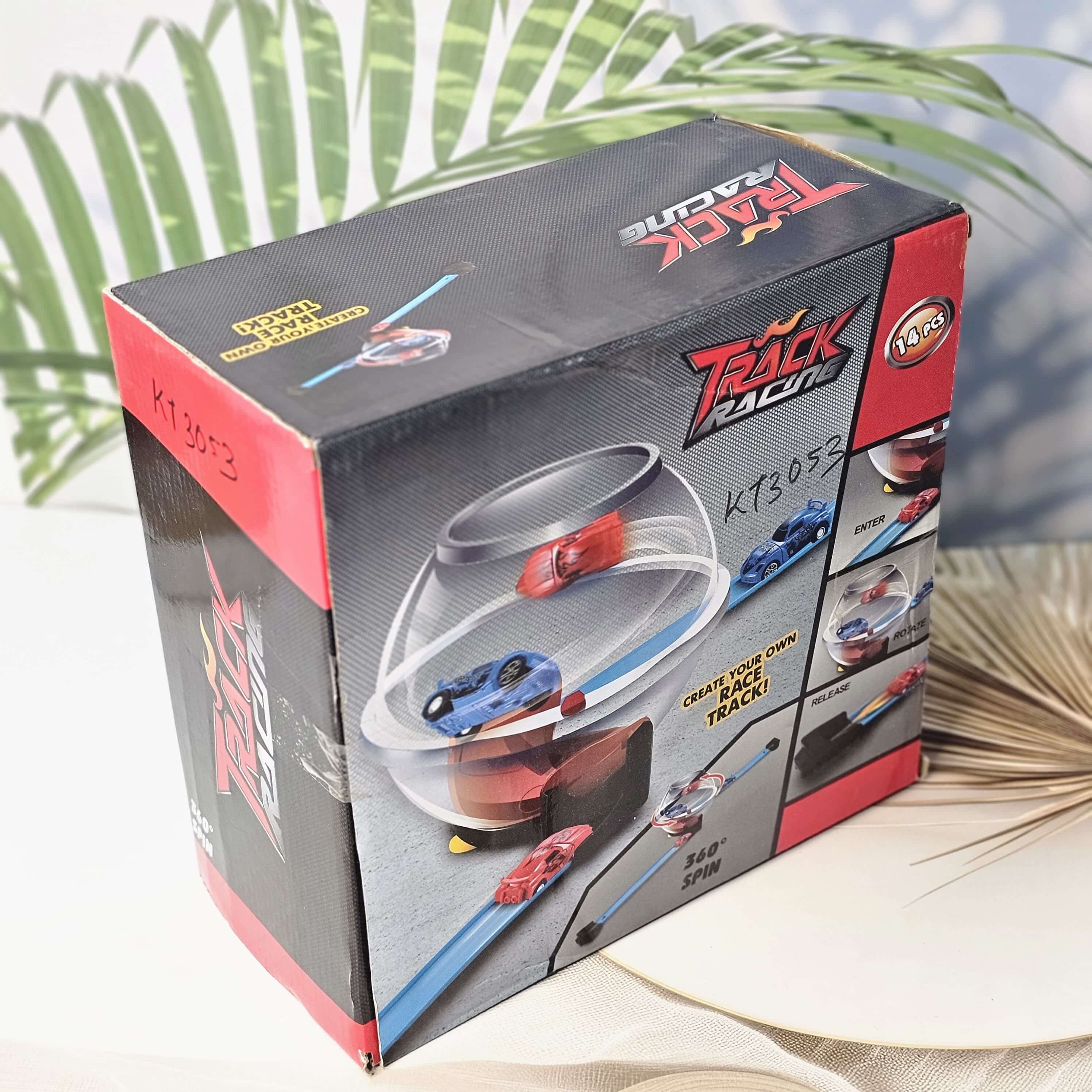 Kataria Track Racing 360 Spin race track toy set with cars www.usmile.com